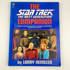 The Star Tek The Next Generation Companion Book Softcover 1992 by Larry Nemecek